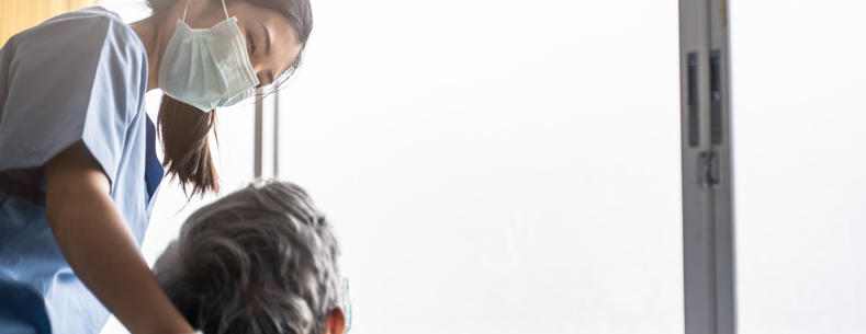 Care worker and patient