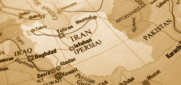 The article’s main image is of a yellow map of Iran and its neighbouring states.