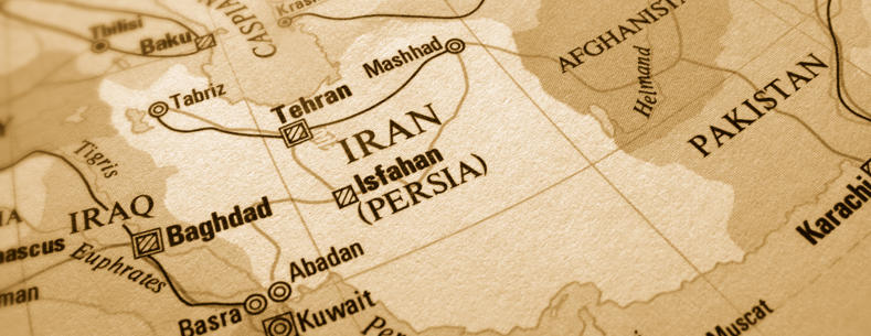 The article’s main image is of a yellow map of Iran and its neighbouring states.