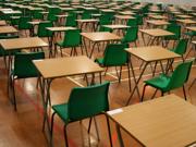 This is a picture of students sitting exams.