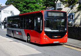 A picture of the TrawsCymru T3 bus service to Wrexham