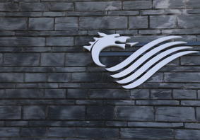 Dragon on a slate wall