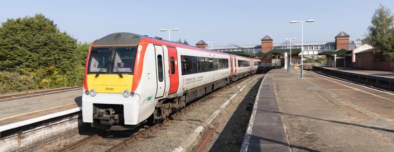 Transport for Wales train at Llandudno Junction station