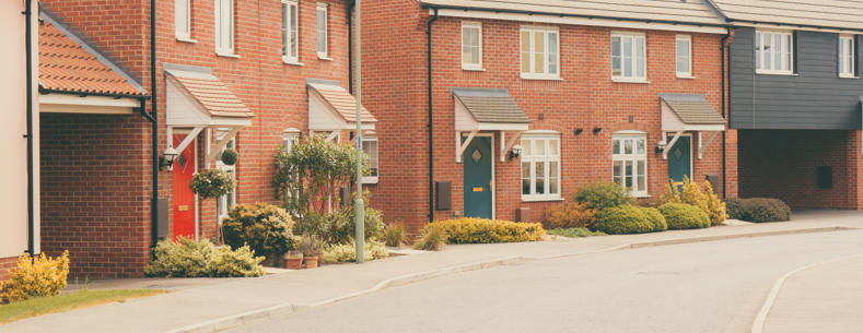 Image of a row of red-brick houses on an estate