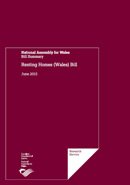 This is an image of the cover of the publication: Renting Homes (Wales) Bill