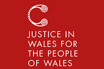 Commission on Justice in Wales report front cover including logo and title ‘Justice in Wales for the people of Wales’ 